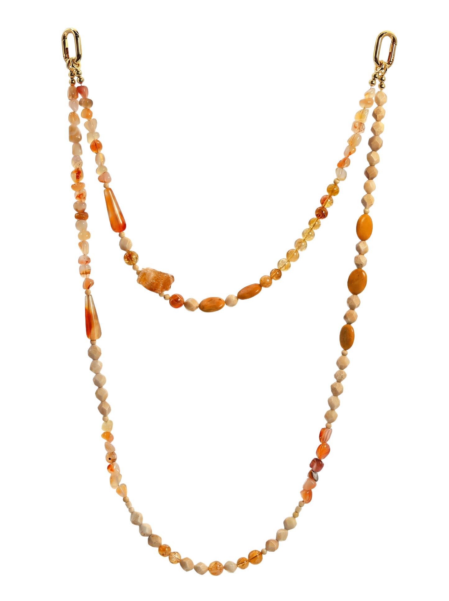 Coral Agate · Soft Coral hands-free chain G09