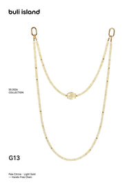 Pale Citrine · Light Gold — Hands-Free Chain