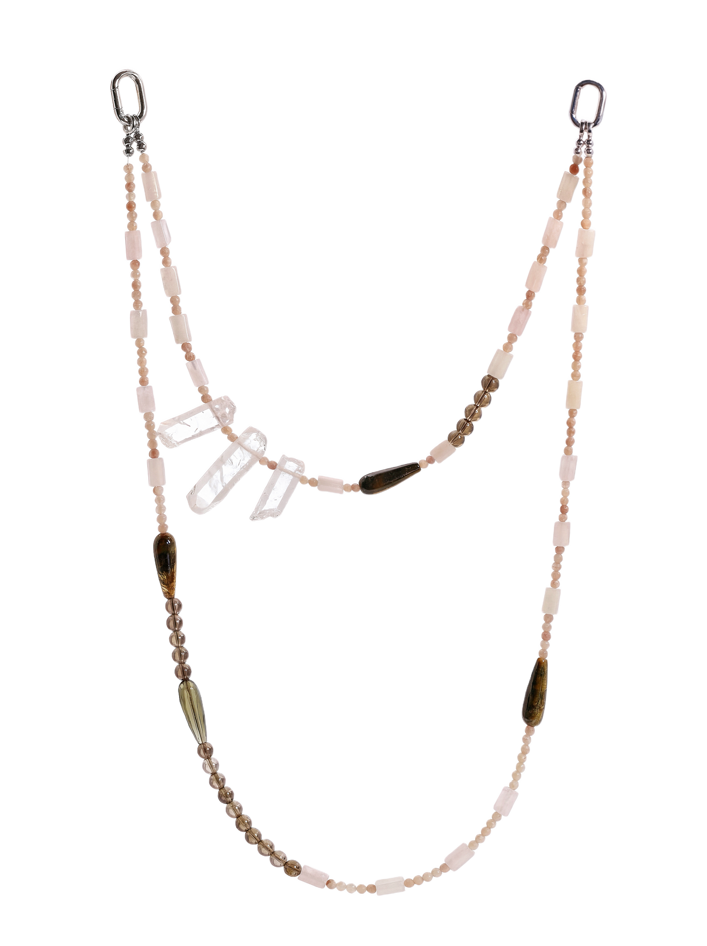 Peach Moonstone · Soft Peach hands-free chain S17