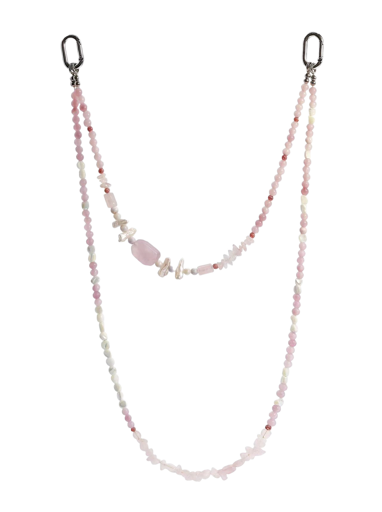 Rose Quartz · Dusty Rose hands-free chain S19
