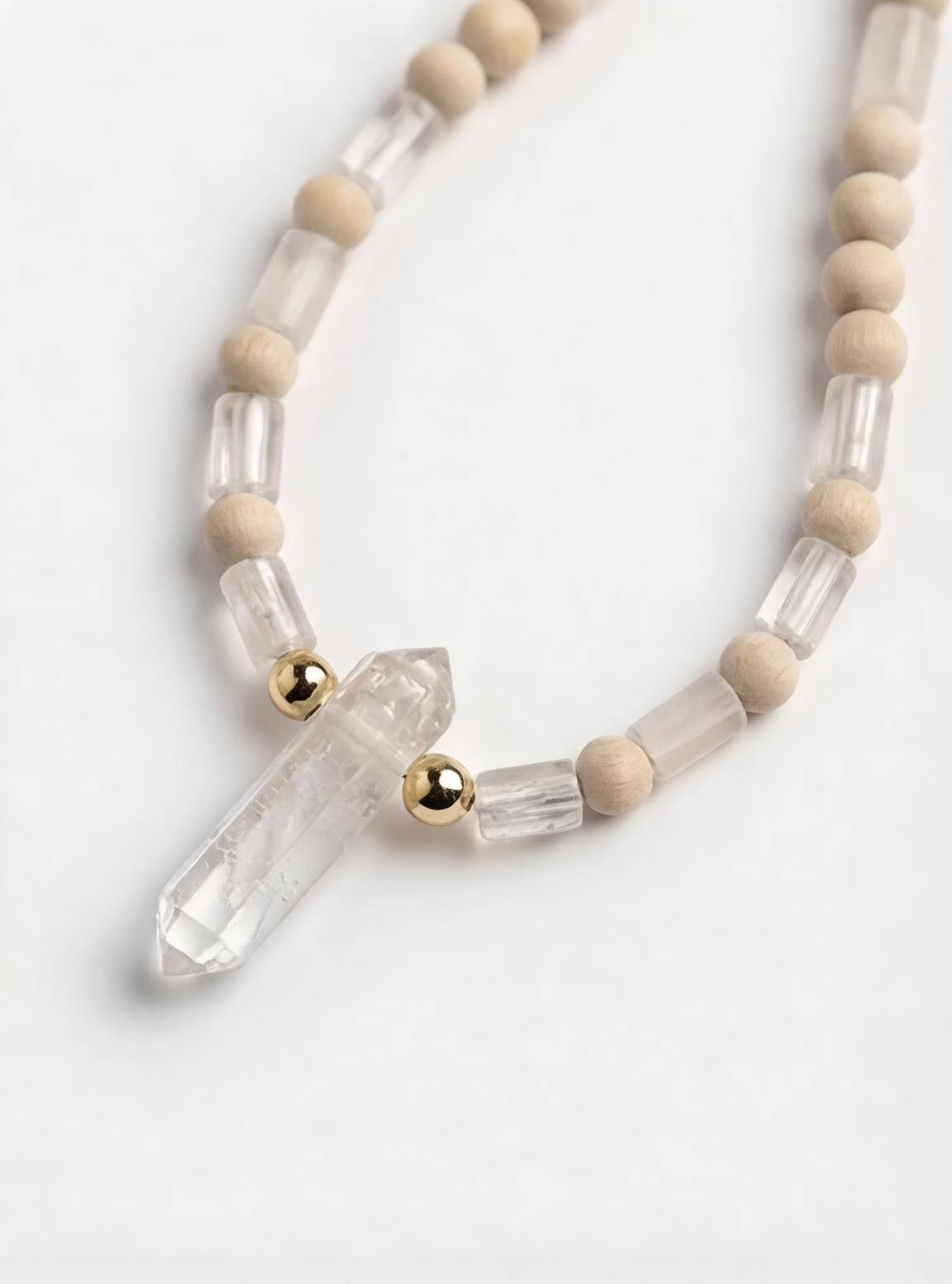 Clear Quartz · Crystal — Hands-Free Chain