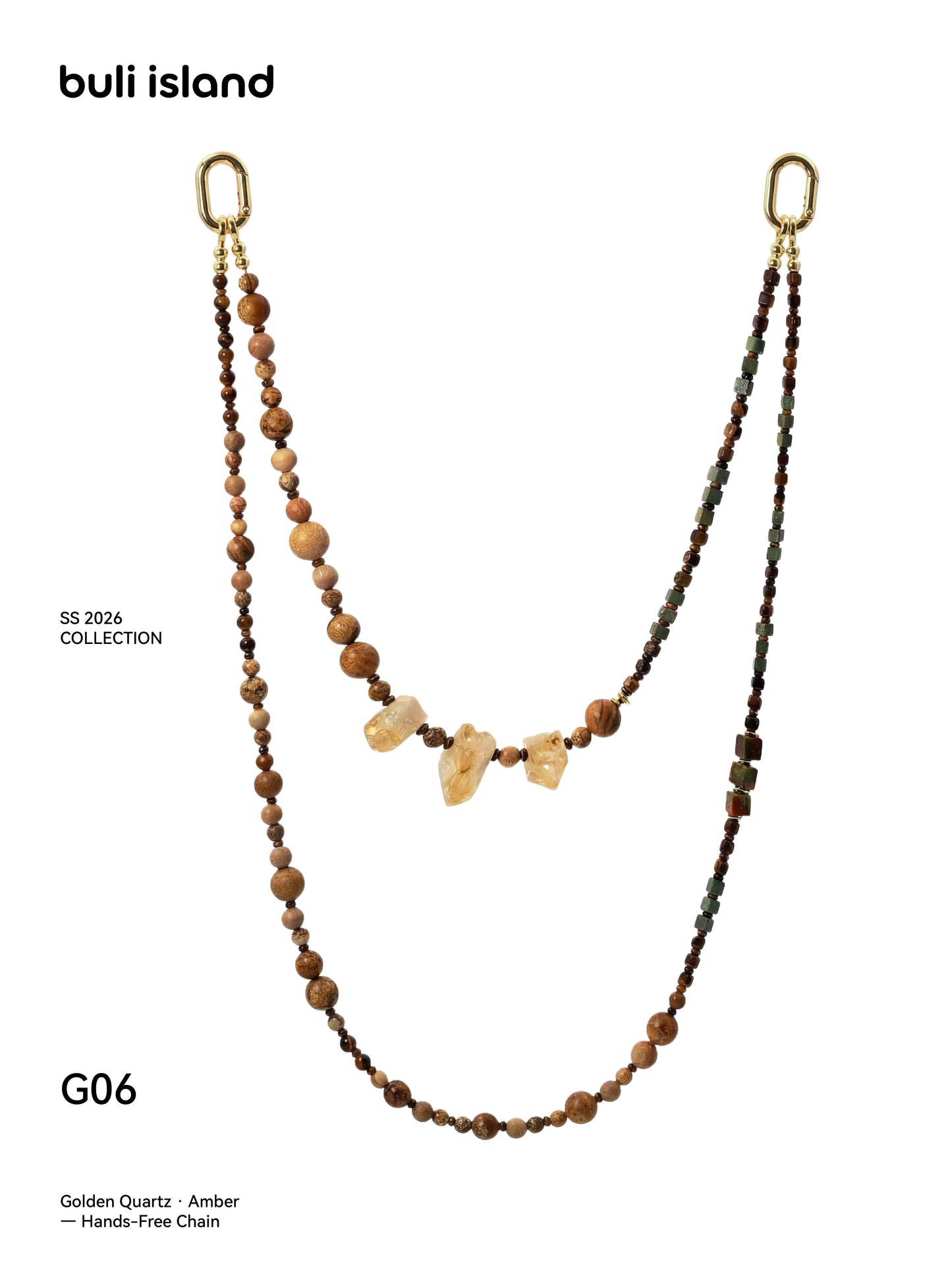 Golden Quartz · Amber — Hands-Free Chain