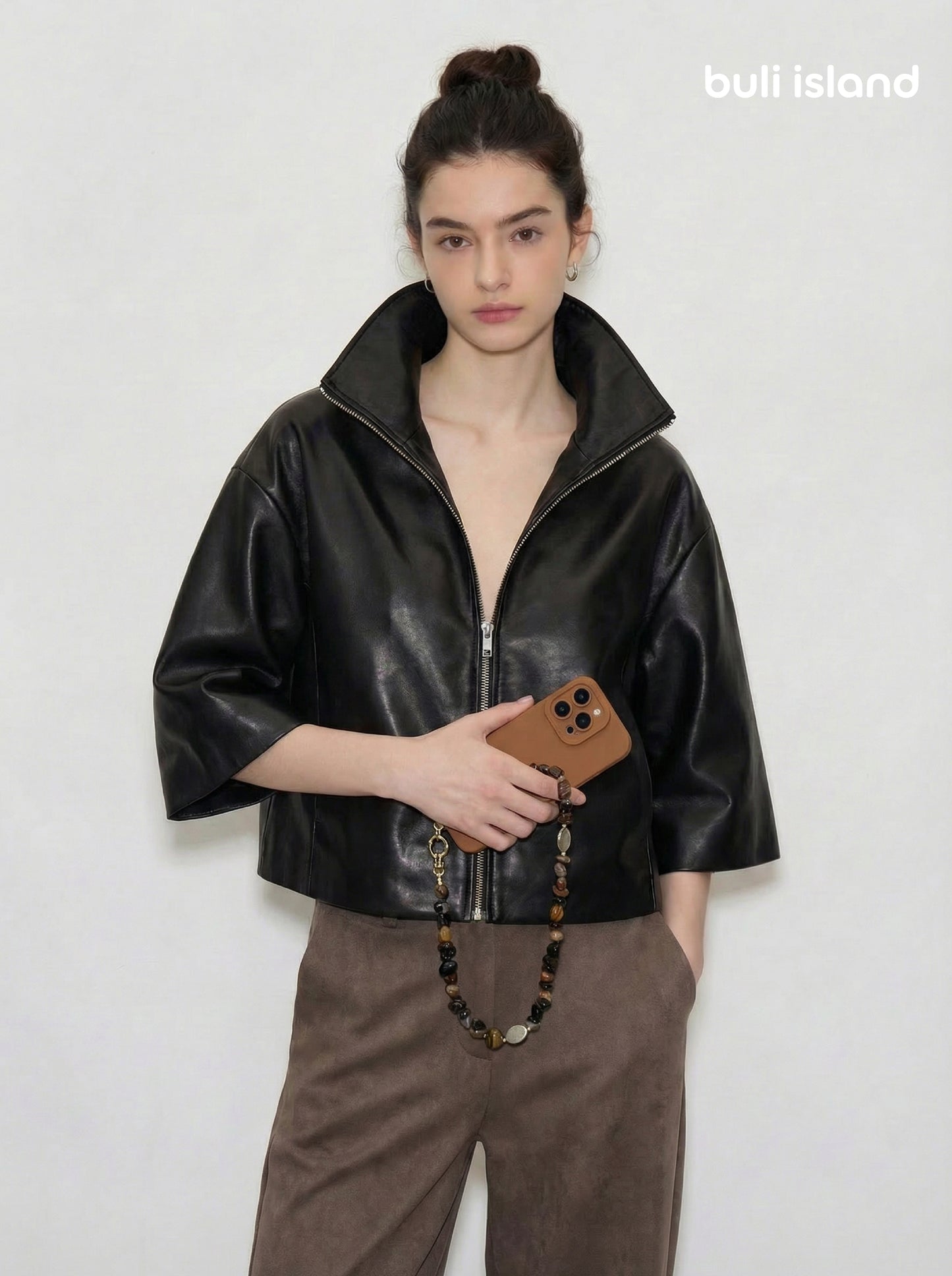 Tiger’s Eye · Earth Brown — Hands-Free Chain