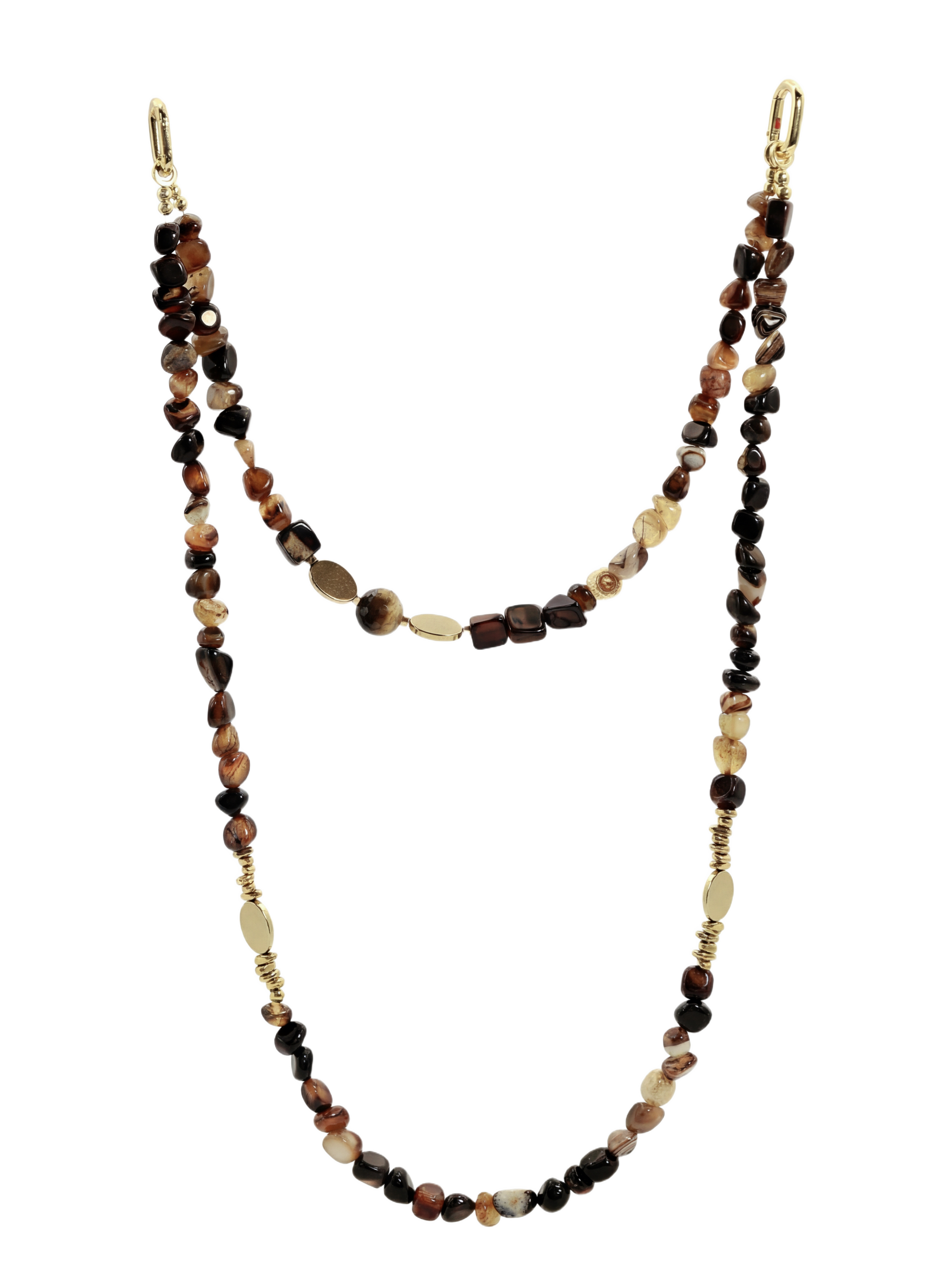 Tiger’s Eye · Earth Brown hands-free chain G04