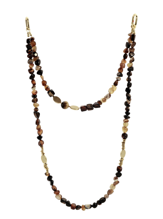 Tiger’s Eye · Earth Brown hands-free chain G04