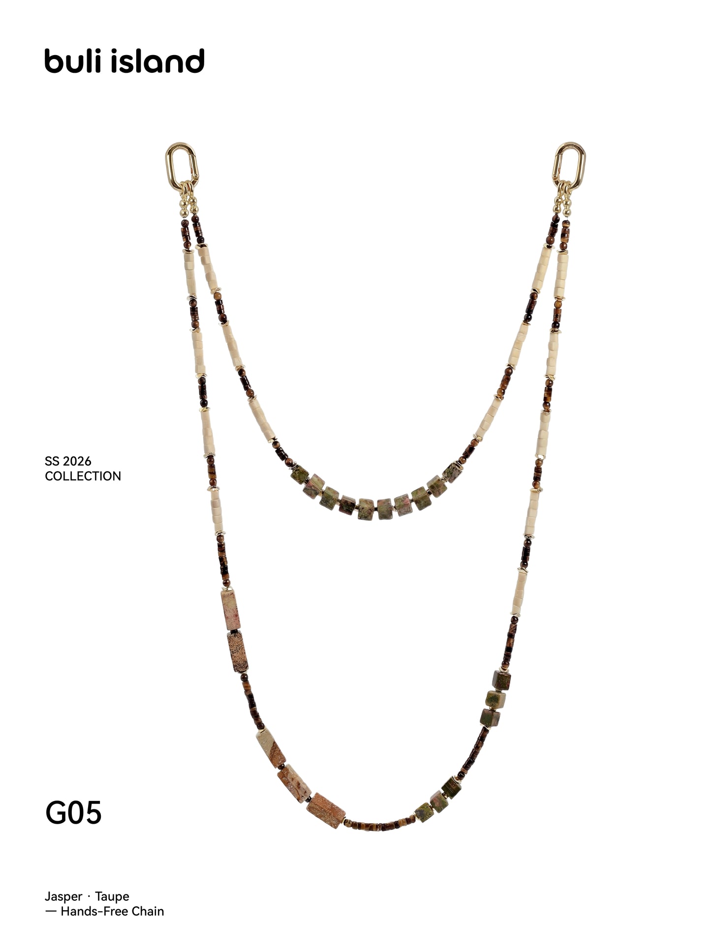 Jasper · Taupe — Hands-Free Chain