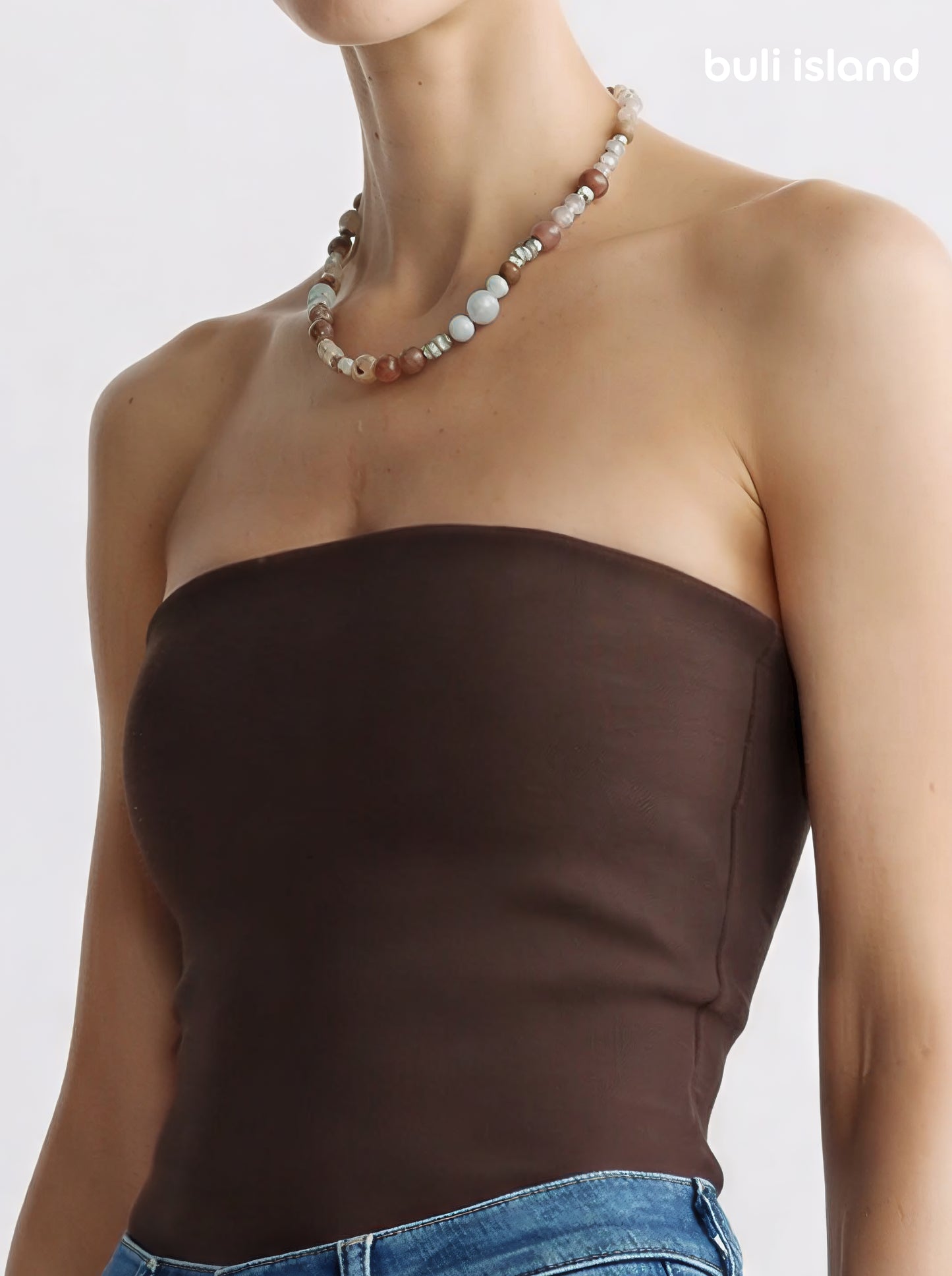 Blue Agate · Mist Blue — Hands-Free Chain