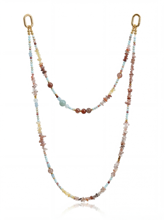 Blue Agate · Mist Blue hands-free chain G08