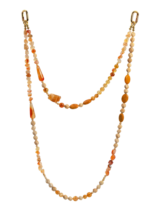 Coral Agate · Soft Coral hands-free chain G09