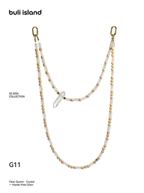 Clear Quartz · Crystal — Hands-Free Chain