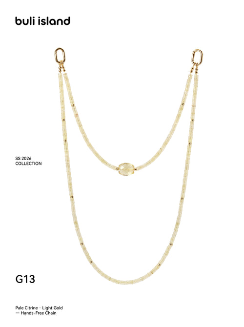 Pale Citrine · Light Gold — Hands-Free Chain