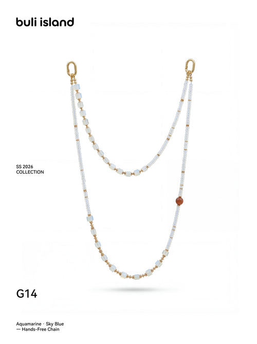 Aquamarine · Sky Blue — Hands-Free Chain