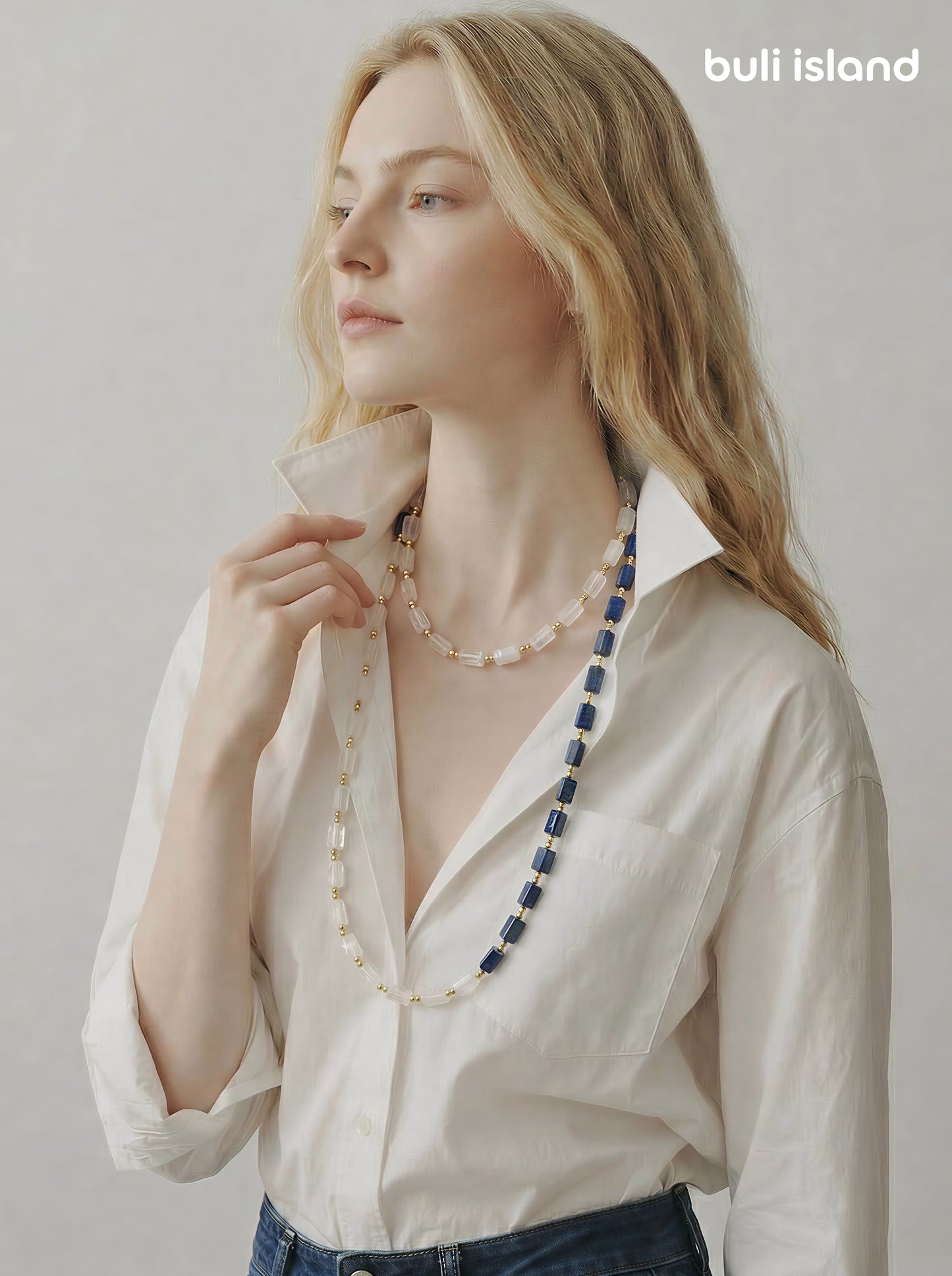 Blue Apatite · Cobalt — Hands-Free Chain