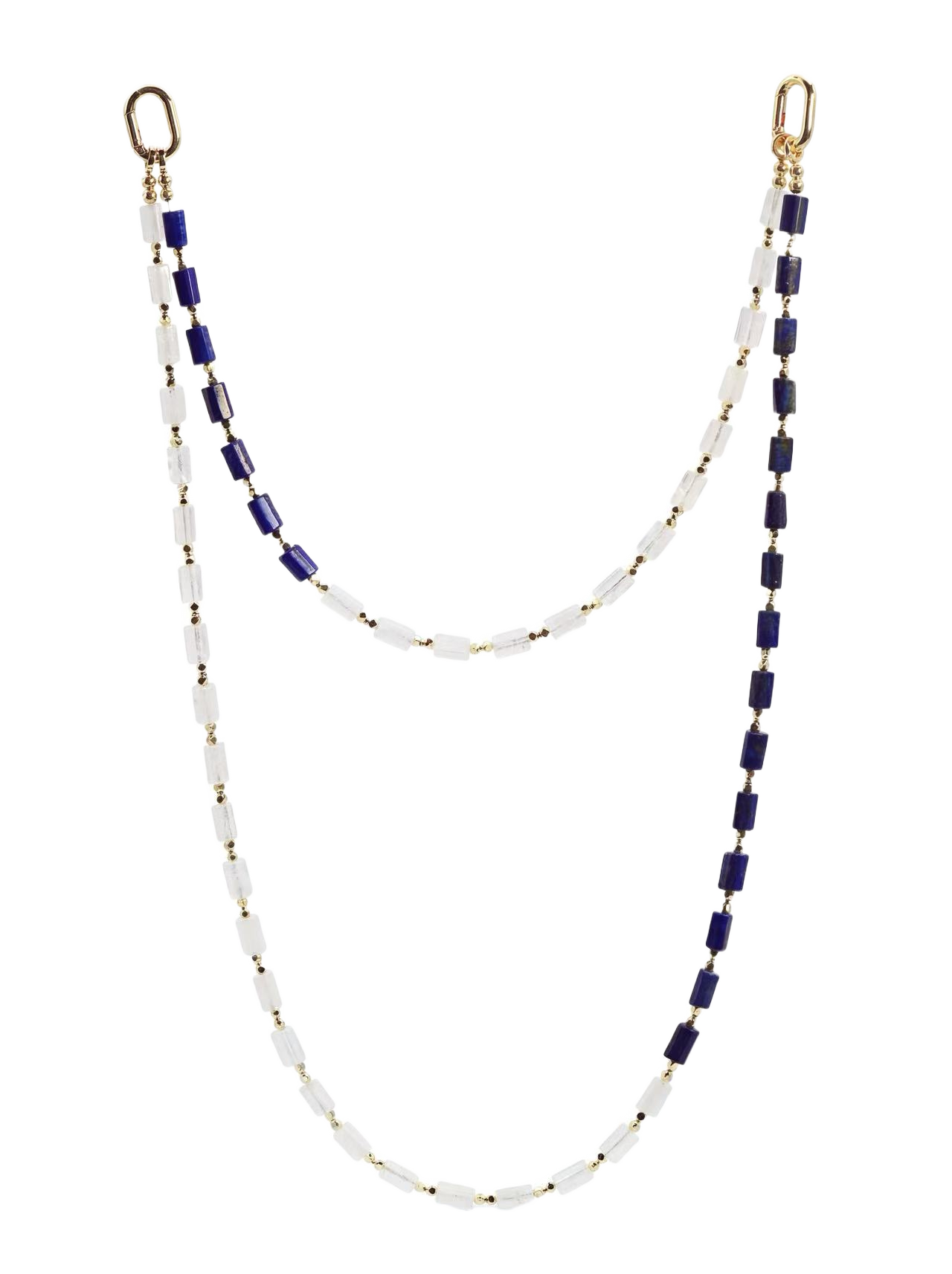 Blue Apatite · Cobalt hands-free chain G15