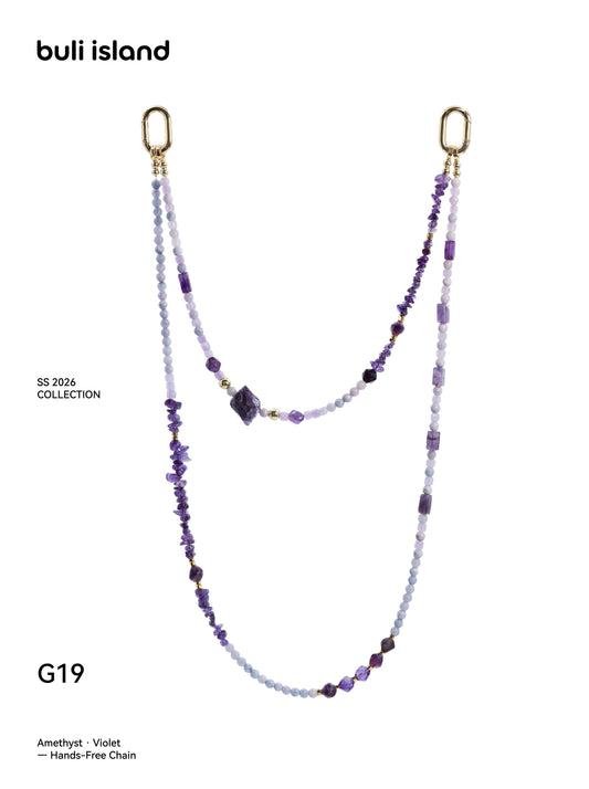 Amethyst · Violet — Hands-Free Chain