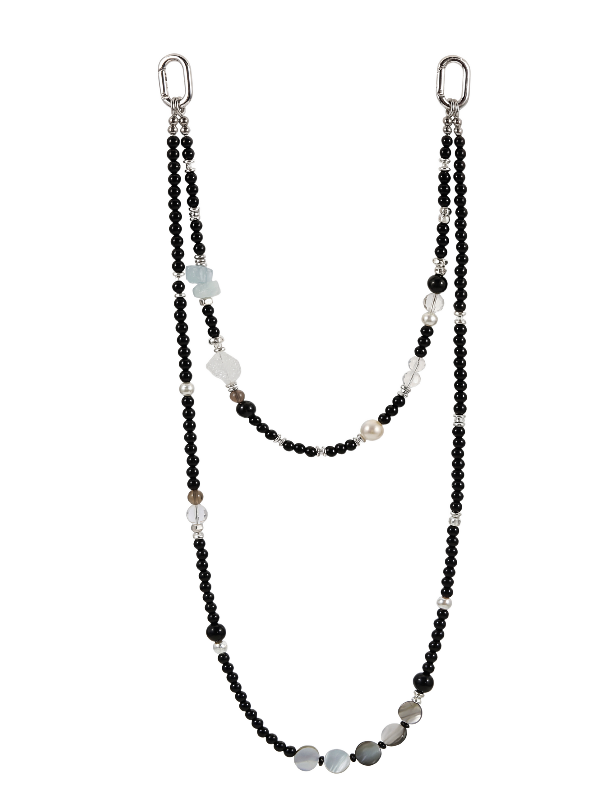 Black Agate · Deep Charcoal hands-free chain S02