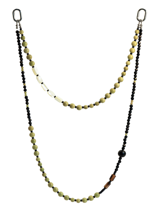 Olive Jasper · Moss Green hands-free chain S04