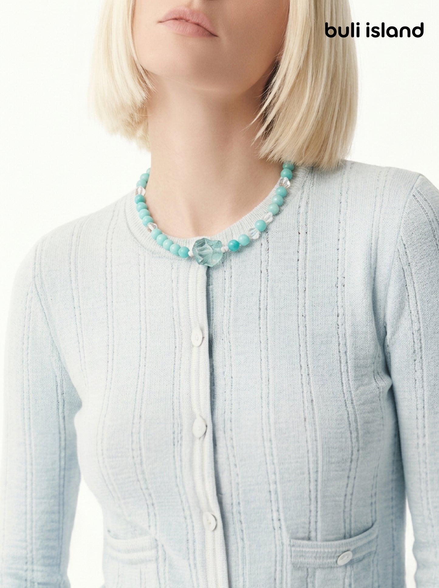 Amazonite · Deep Teal — Hands-Free Chain