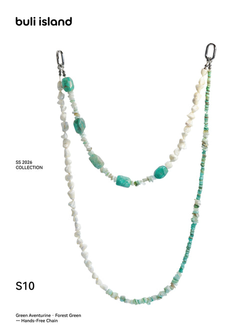Green Aventurine · Forest Green — Hands-Free Chain