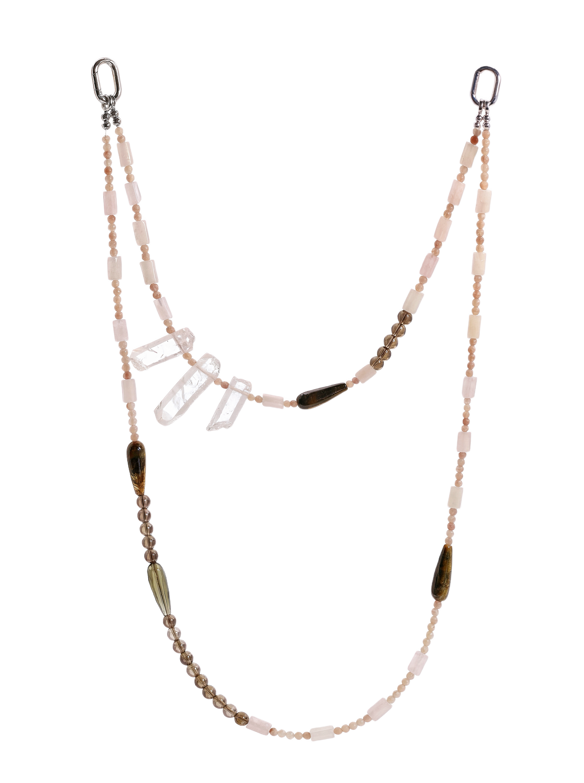 Peach Moonstone · Soft Peach hands-free chain S17