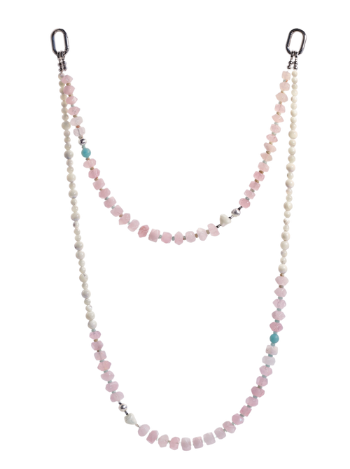 Rose Quartz Blend · Blush hands-free chain S18