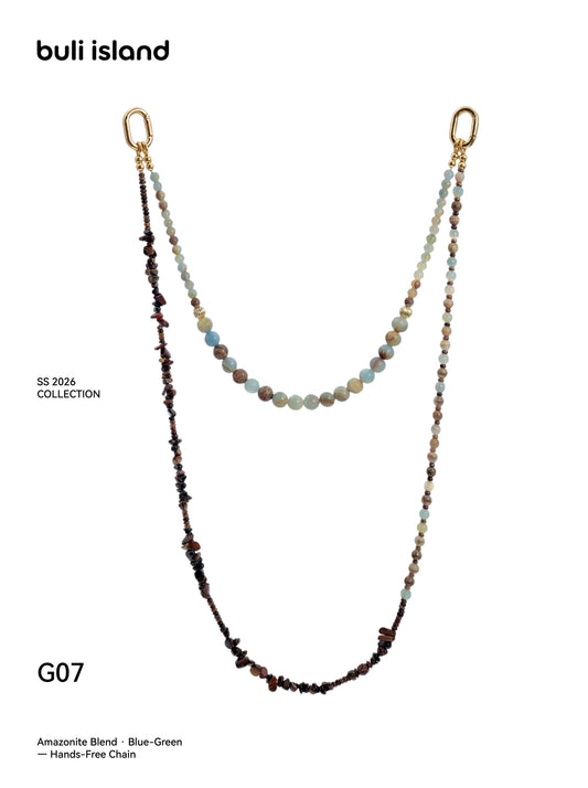 Amazonite Blend · Blue-Green — Hands-Free Chain