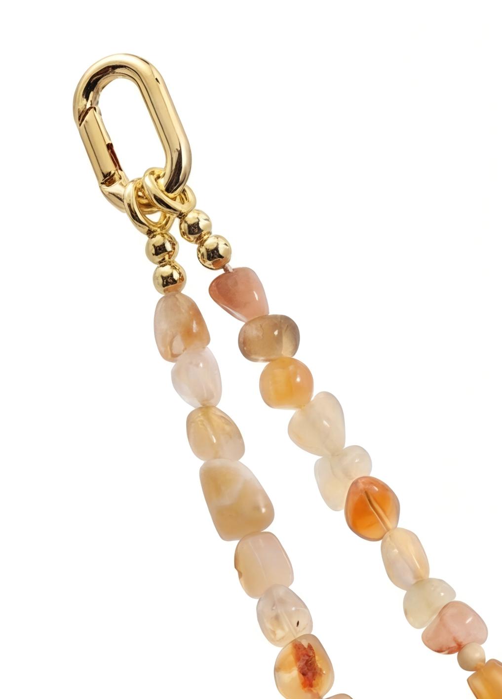 Coral Agate · Soft Coral — Hands-Free Chain