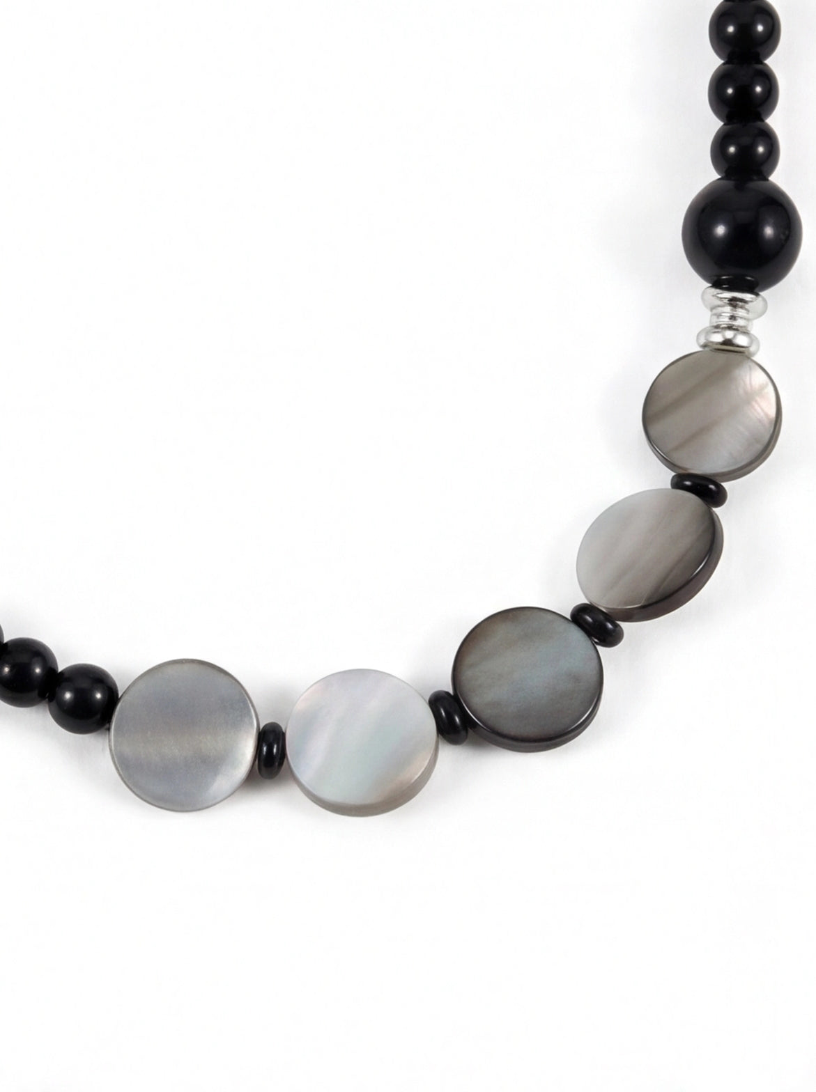 Black Agate · Deep Charcoal — Hands-Free Chain
