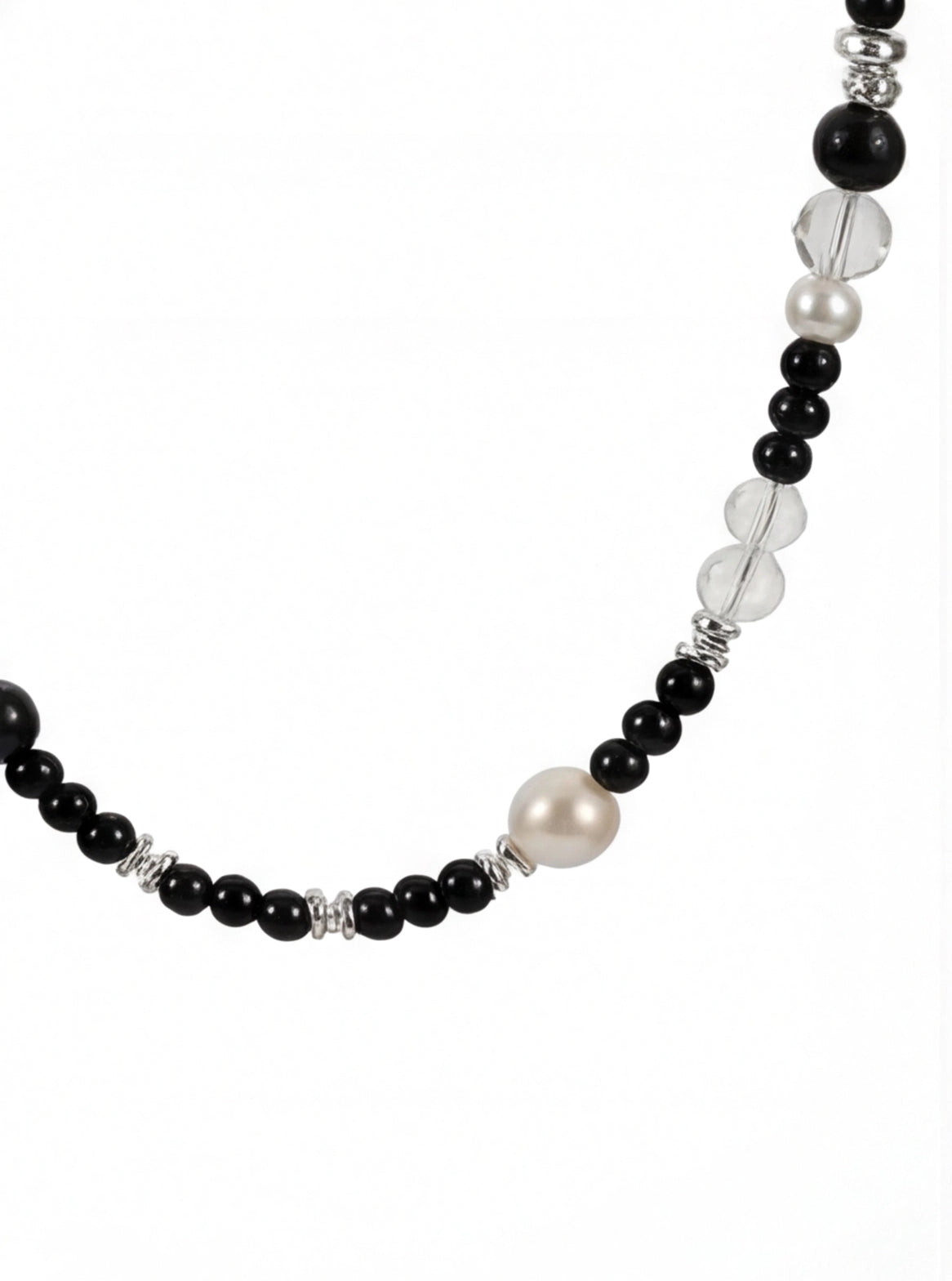 Black Agate · Deep Charcoal — Hands-Free Chain